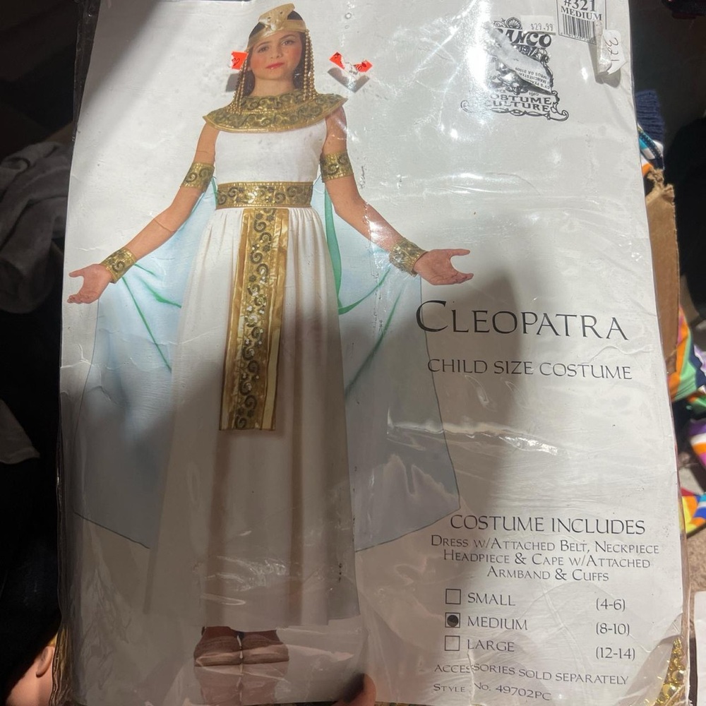 Cleopatra Child Size Costume - White and Gold